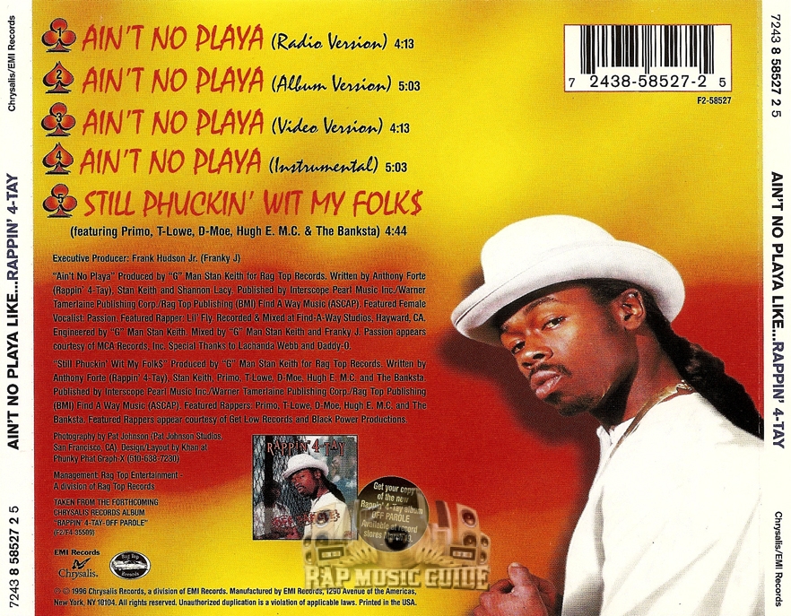Rappin' 4-Tay - Ain't No Playa Like: Single. CD | Rap Music Guide
